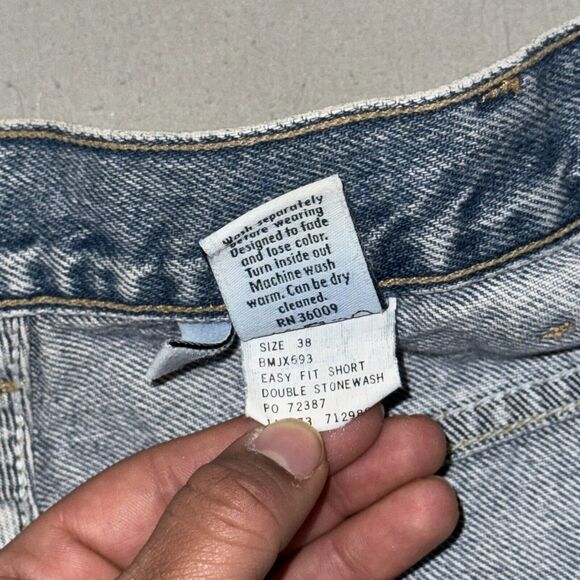 Calvin Klein Jeans Shorts 38 Men's Blue Denim 100% Cotton 5-Pockets Mid-Rise - Picture 6 of 9